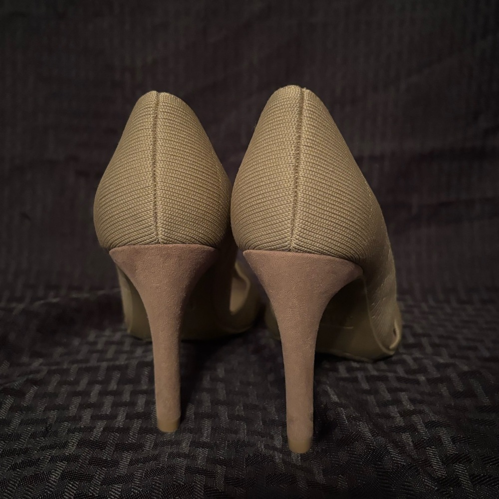 MIA Pointed D'Orsay Flat in Taupe Knit - Picture 5 of 7